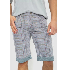 Шорты мужские в клетку, цвет серый, 244R31-222