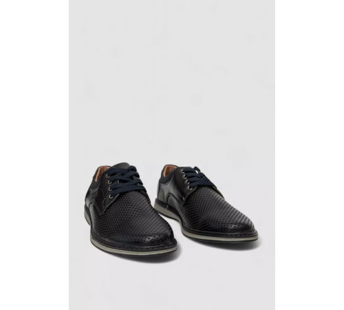 Туфли мужские с перфорацией, цвет темно-синий, 243RB1805.