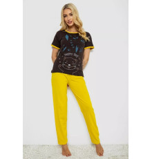 Женская пижама с принтом, цвет черный, 243R20266