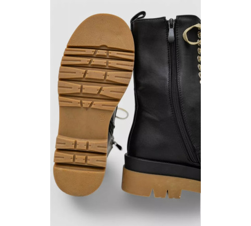 Ботинки женские демисезонные, цвет черно-бежевый, 243RL2