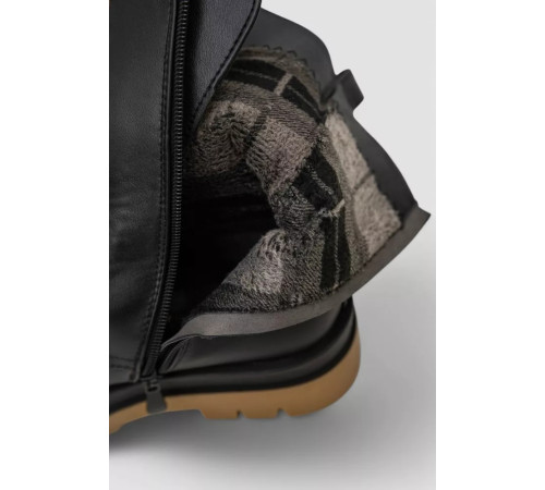 Ботинки женские демисезонные, цвет черно-бежевый, 243RL2