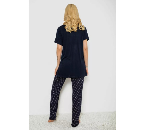 Женская пижама с принтом, цвет синий, 243R7082
