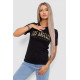 Женская футболка с принтом, цвет черный, 238R57476