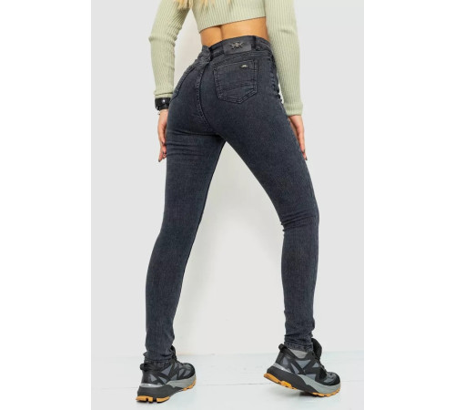 Джинсы женские стрейч, цвет темно-серый, 214R1361.