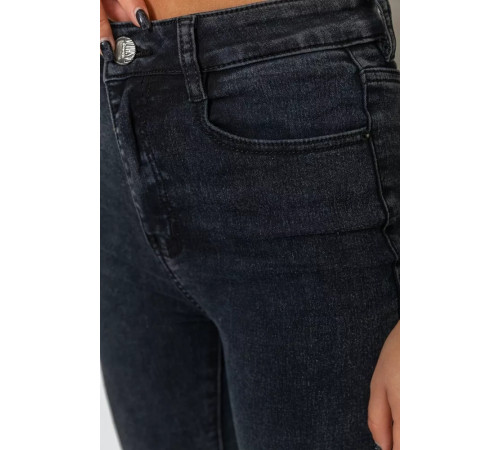 Джинсы женские стрейч, цвет темно-серый, 214R1361.