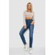Джинси жіночі Mom-fit стрейч, колір синій, 244R1143