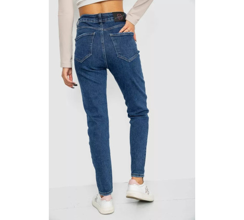 Джинси жіночі Mom-fit стрейч, колір синій, 244R1143