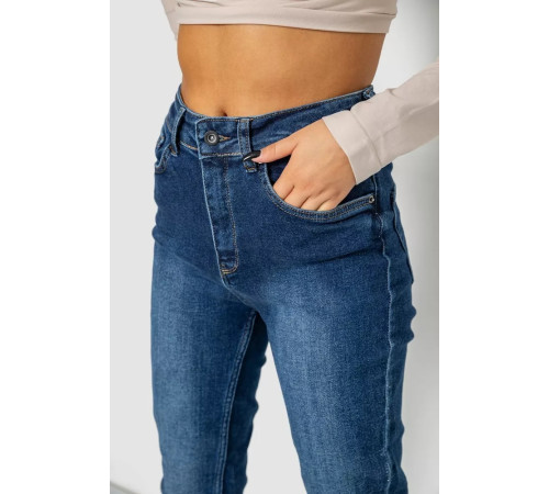 Джинси жіночі Mom-fit стрейч, колір синій, 244R1143