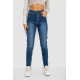 Джинси жіночі Mom-fit стрейч, колір синій, 244R1143