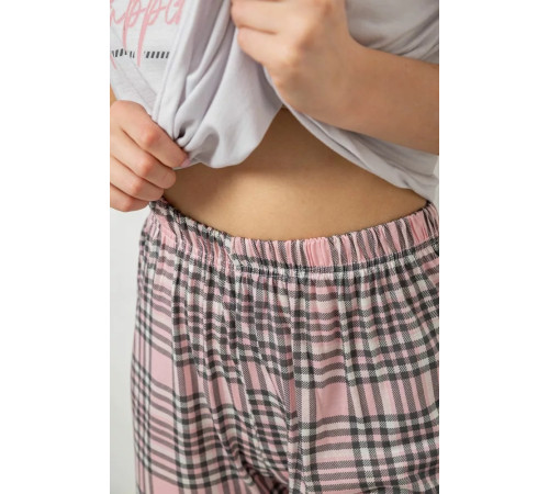 Женская пижама с принтом, цвет серый, 243R2118