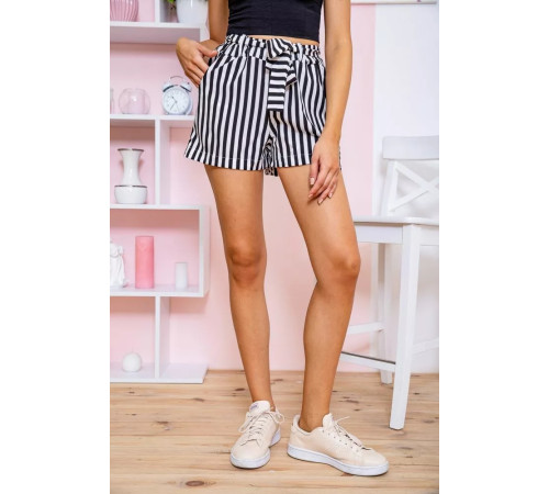 Женские шорты, в черно-белую полоску, 172R009-1.