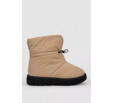 Дутики женские зимние на меху, цвет черно-бежевый, 248RFM11.