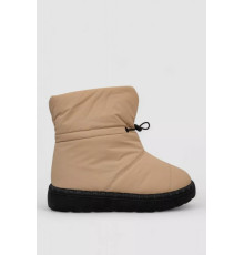 Дутики жіночі зимові на хутрі, колір чорно-бежевий, 248RFM11