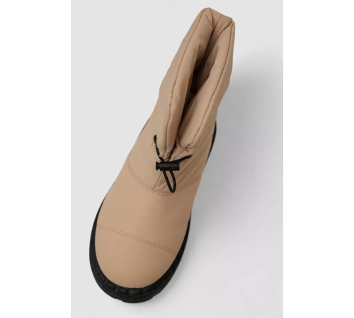 Дутики жіночі зимові на хутрі, колір чорно-бежевий, 248RFM11