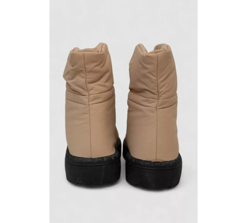 Дутики жіночі зимові на хутрі, колір чорно-бежевий, 248RFM11