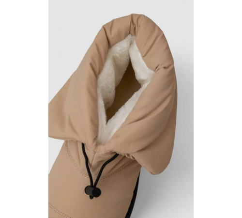 Дутики жіночі зимові на хутрі, колір чорно-бежевий, 248RFM11