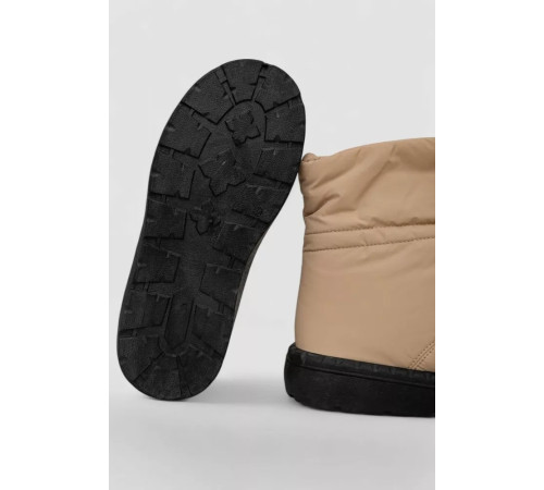 Дутики жіночі зимові на хутрі, колір чорно-бежевий, 248RFM11