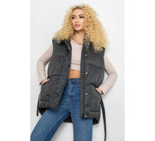 Жилет жіночий з капюшоном, колір темно-зелений, 207R2016