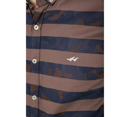 Сорочка чоловіча повсякденна, колір коричнево-синій, 247R408