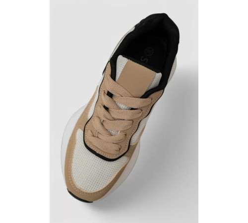 Кроссовки женские, цвет бежево-черный, 248RXM110-93