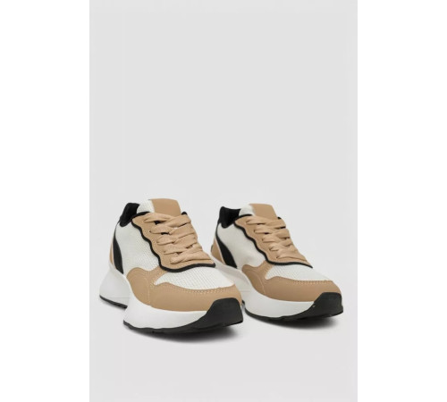 Кроссовки женские, цвет бежево-черный, 248RXM110-93