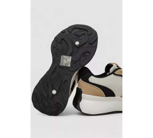 Кроссовки женские, цвет бежево-черный, 248RXM110-93