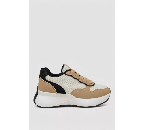 Кроссовки женские, цвет бежево-черный, 248RXM110-93