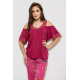 Пижама женская с принтом, цвет бордовый, 243R1600-015.