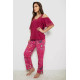 Пижама женская с принтом, цвет бордовый, 243R1600-015.