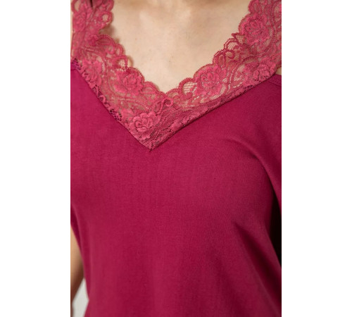 Пижама женская с принтом, цвет бордовый, 243R1600-015.