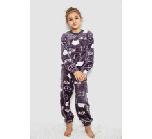 Пижама детская плюшевая унисекс, цвет серо-белый, 102R1538.