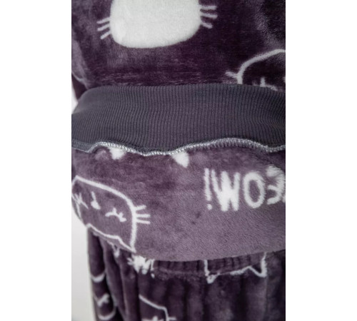 Пижама детская плюшевая унисекс, цвет серо-белый, 102R1538.