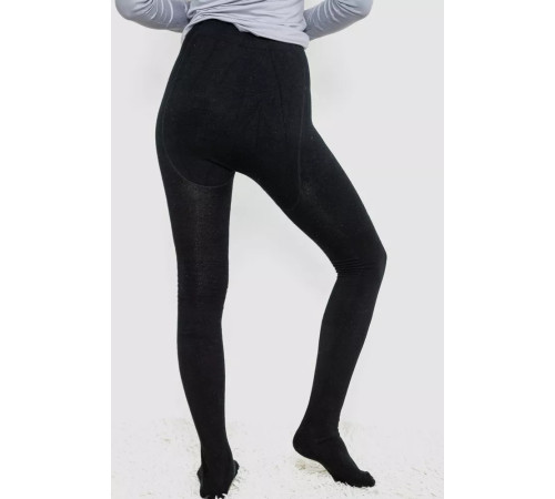 Колготи жіночі утеплені кашемірові, колір чорний, 139R1140