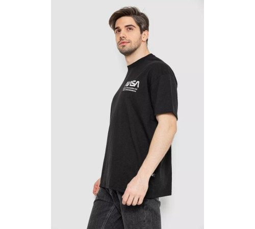 Футболка мужская с принтом, цвет черный, 244R2125