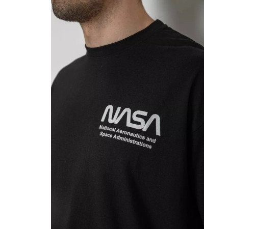 Футболка мужская с принтом, цвет черный, 244R2125