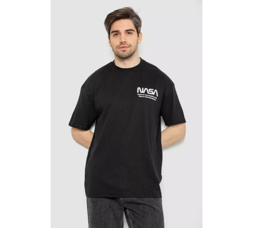 Футболка мужская с принтом, цвет черный, 244R2125