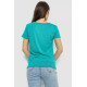 Футболка жіноча з принтом, колір бірюзовий, 244R507