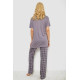 Женская пижама с принтом, цвет серый, 243R7023