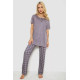 Женская пижама с принтом, цвет серый, 243R7023