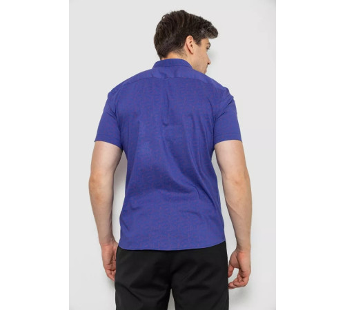 Сорочка чоловіча с принтом, колір фіолетовий, 214R6917-11