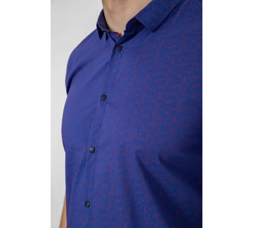 Сорочка чоловіча с принтом, колір фіолетовий, 214R6917-11