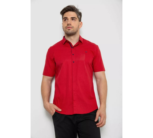 Рубашка мужская с принтом, цвет красный, 214R7142