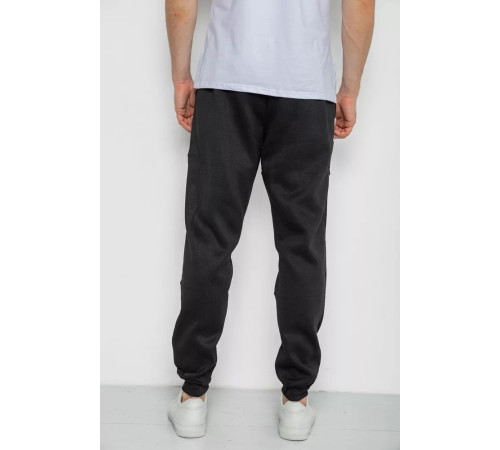 Спортивні штани чоловічі на флісі, колір чорний, 244ROP09