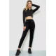 Спорт брюки женские велюровые, цвет черный, 244R5576