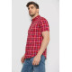 Сорочка чоловіча в клітку, колір червоний, 214R831-1