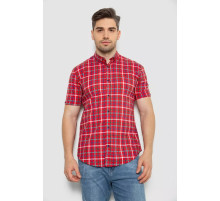 Сорочка чоловіча в клітку, колір червоний, 214R831-1