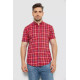 Сорочка чоловіча в клітку, колір червоний, 214R831-1