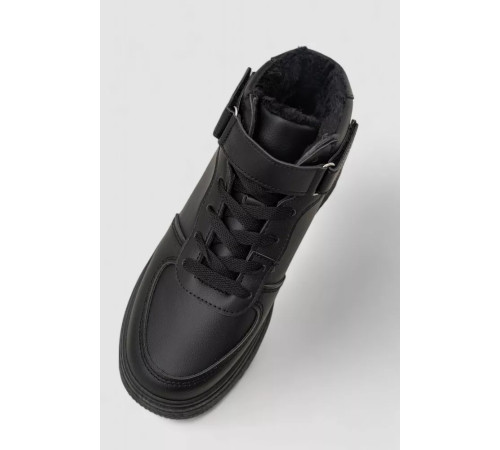 Кросівки жіночі зимові на хутрі, колір чорний, 248RAM02