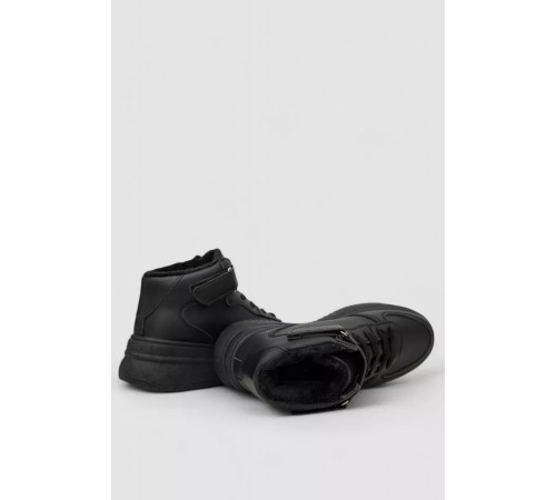 Кросівки жіночі зимові на хутрі, колір чорний, 248RAM02