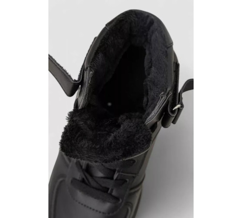 Кросівки жіночі зимові на хутрі, колір чорний, 248RAM02